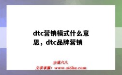 dtc营销模式什么意思，dtc品牌营销（DTC营销模式）