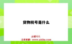 货物税号是什么（货物税收编码是什么?）