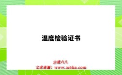 温度检验证书