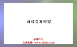 对外贸易政策