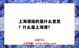 上海港指的是什么意思？什么是上海港？
