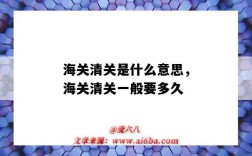 海关清关是什么意思，海关清关一般要多久（清关是什么意思_海关清关一般要多久）