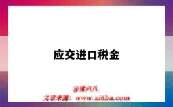 应交进口税金