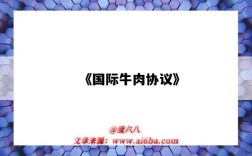 《国际牛肉协议》