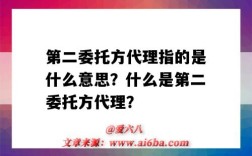 第二委托方代理指的是什么意思？什么是第二委托方代理？