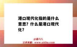 港口现代化指的是什么意思？什么是港口现代化？