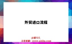 外贸进口流程（外贸进口流程全步骤）