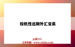 投机性远期外汇交易