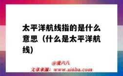 太平洋航线指的是什么意思（什么是太平洋航线)