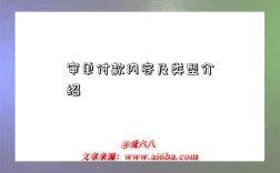 审单付款内容及类型介绍