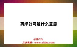 离岸公司是什么意思（离岸公司）