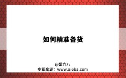 如何精准备货（怎样做到合理备货）