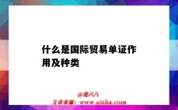 什么是国际贸易单证作用及种类（国际贸易单证的作用包括）