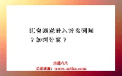 汇兑损益计入什么科目？如何计算？