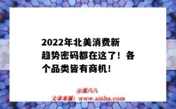 2022年北美消费新趋势密码都在这了！各个品类皆有商机！（全球未来消费新趋势）