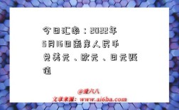 今日汇率：2022年5月16日离岸人民币兑美元、欧元、日元贬值