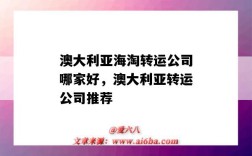 澳大利亚海淘转运公司哪家好，澳大利亚转运公司推荐（澳洲海淘选择哪个转运公司）