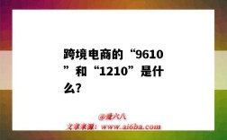 跨境电商的“9610”和“1210”是什么？（从跨境电商的角度看9610和1210没有区别）