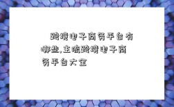 ​跨境电子商务平台有哪些,主流跨境电子商务平台大全