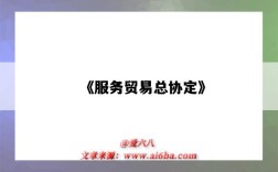 《服务贸易总协定》