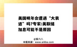 美国明年会遭遇“大衰退”吗?专家:美联储加息可能不是原因