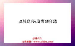 监管条件a巨详细介绍