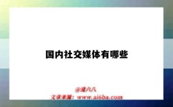 国内社交媒体有哪些（国内社交媒体有哪些内容）