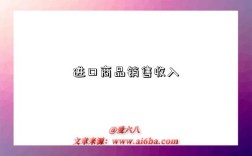 进口商品销售收入