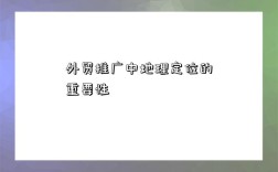 外贸推广中地理定位的重要性