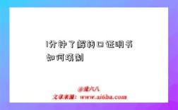 1分钟了解转口证明书如何填制