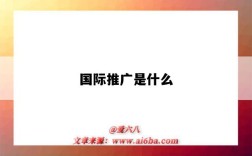 国际推广是什么（国际推广）