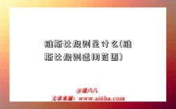 维斯比规则是什么(维斯比规则适用范围)