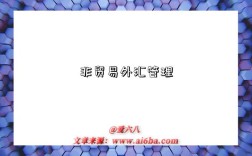 非贸易外汇管理