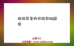 信用贸易的作用详细解答