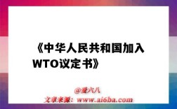 《中华人民共和国加入WTO议定书》