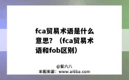 fca贸易术语是什么意思？（fca贸易术语和fob区别）