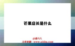 芒果店长是什么（芒果店长是什么软件）