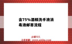 含75%酒精洗手液消毒液邮寄流程