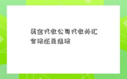 美金代收公司代收外汇合法还是违法