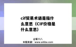 cif贸易术语是指什么意思（CIF价格是什么意思）
