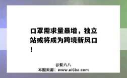 口罩需求量暴增，独立站或将成为跨境新风口！（口罩需求猛增）