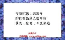 今日汇率：2022年5月9日离岸人民币对美元、欧元、日元贬值