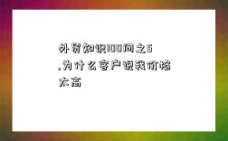 外贸知识100问之5,为什么客户说我价格太高