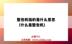 整包机指的是什么意思（什么是整包机)