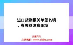 进口货物报关单怎么填，有哪些注意事项（出口货物报关单怎么填）