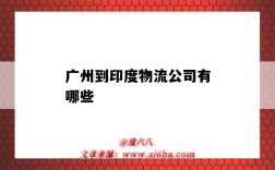 广州到印度物流公司有哪些（广州到印度专线物流）