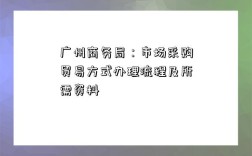 广州商务局：市场采购贸易方式办理流程及所需资料