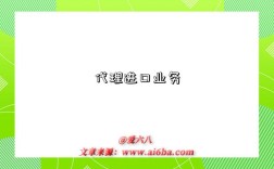 代理进口业务