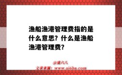 渔船渔港管理费指的是什么意思？什么是渔船渔港管理费？