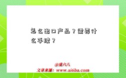 怎么出口产品？需要什么手续？